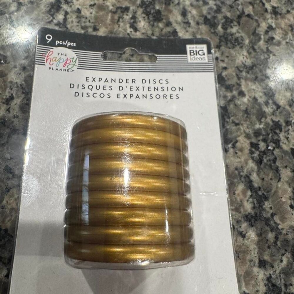 The Happy Planner 9 Gold Heart Expander Discs